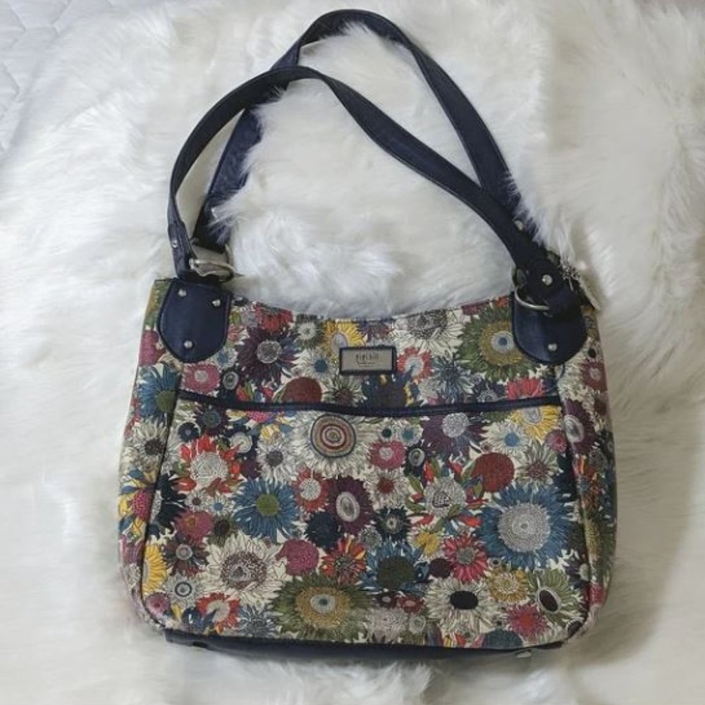 Gigi Hill Multi Colored Floral Print Purse